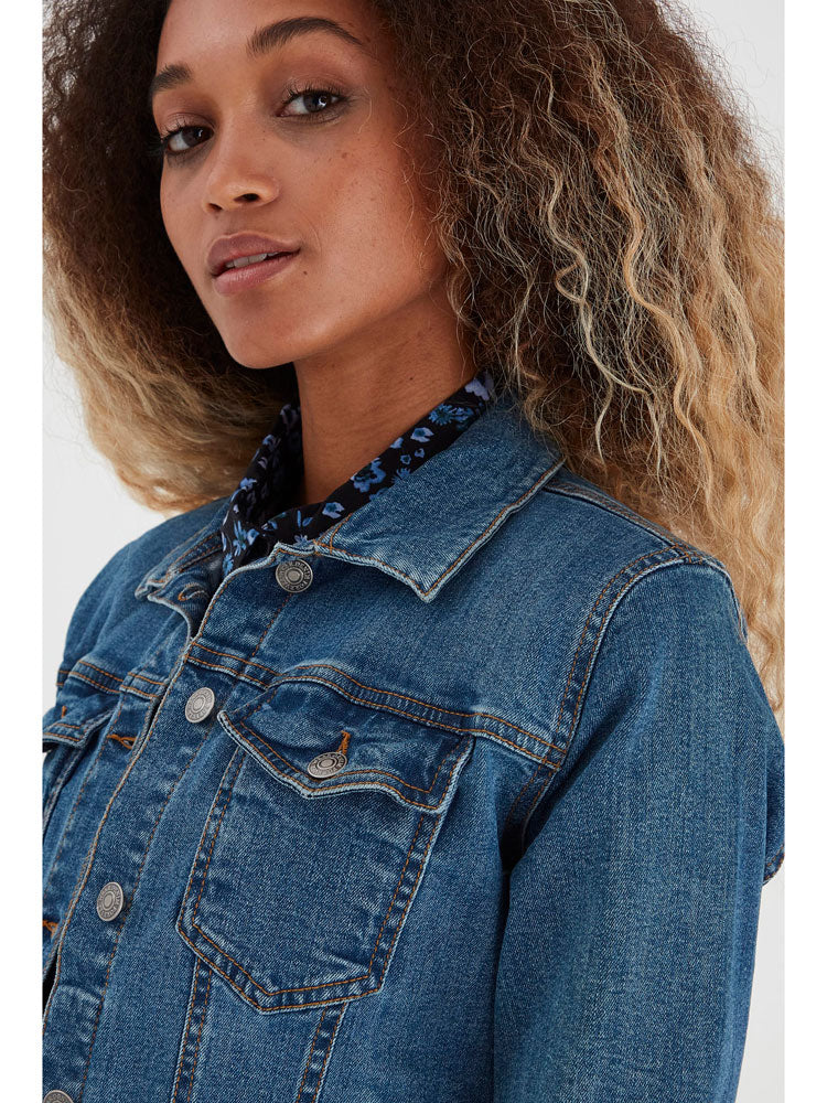 B Young ByPully Denim Jacket Mid Blue