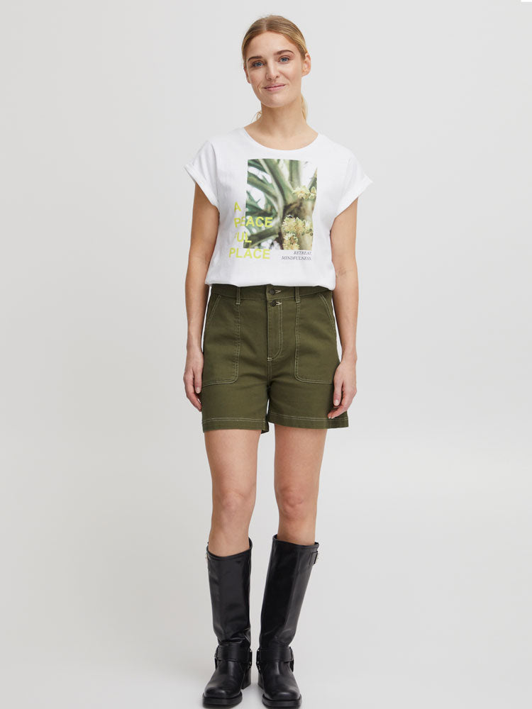 B Young ByEsra Shorts Olive