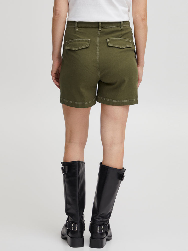 B Young ByEsra Shorts Olive