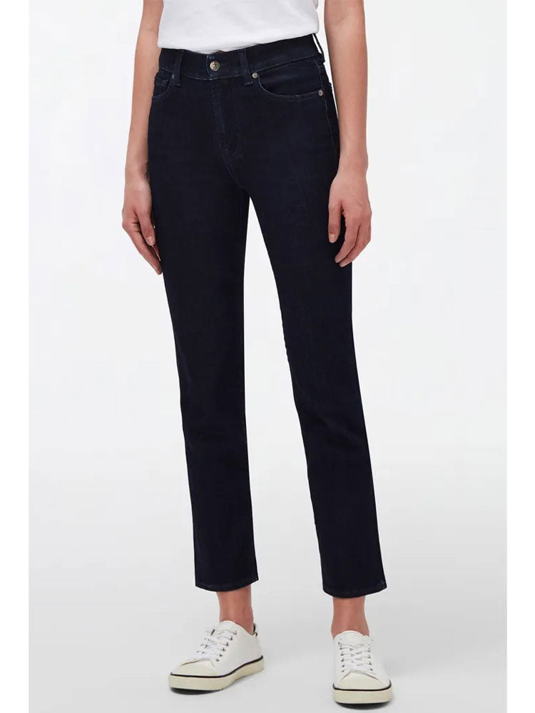 7 For All Mankind The Straight Crop Jeans Soho Classic Dark Blue