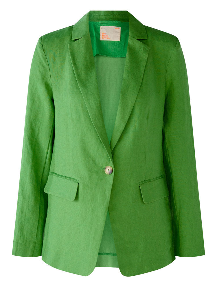 Oui Linen Jacket Green