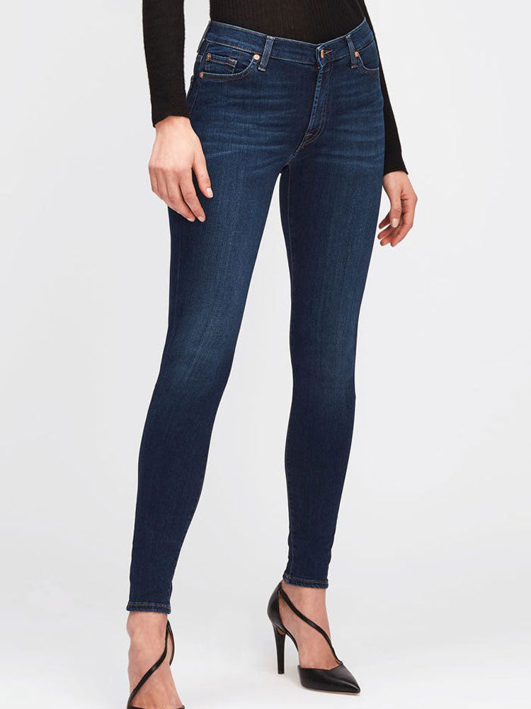 7 For All Mankind Slim Illusion High Rise Ankle Skinny Jeans