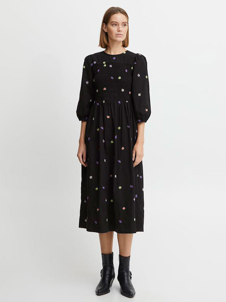 B Young ByHanla Embroidered Dress Black - Renee's B Young ByHanla Embroidered Dress Black - Renee's
