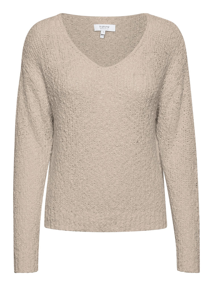 B Young ByMala V-Neck Jumper Cement