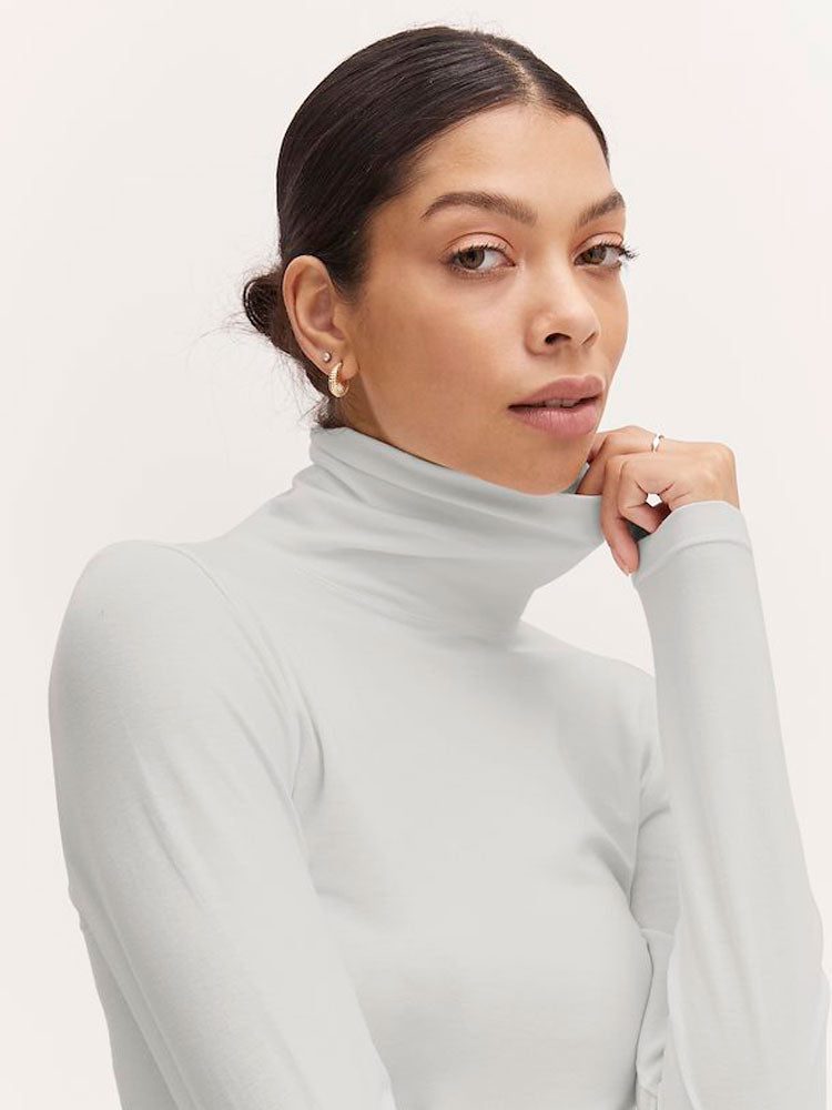 B Young Pamila Roll Neck Off White