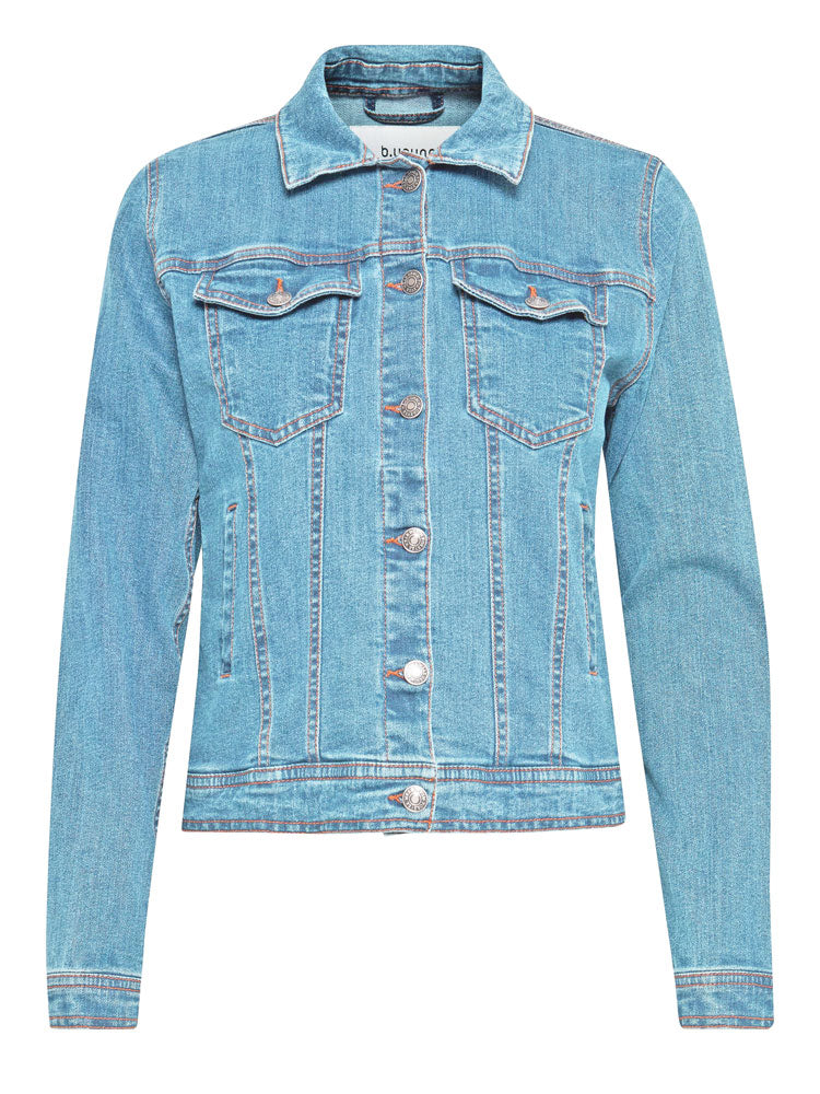 B Young Pully Denim Jacket Light Blue