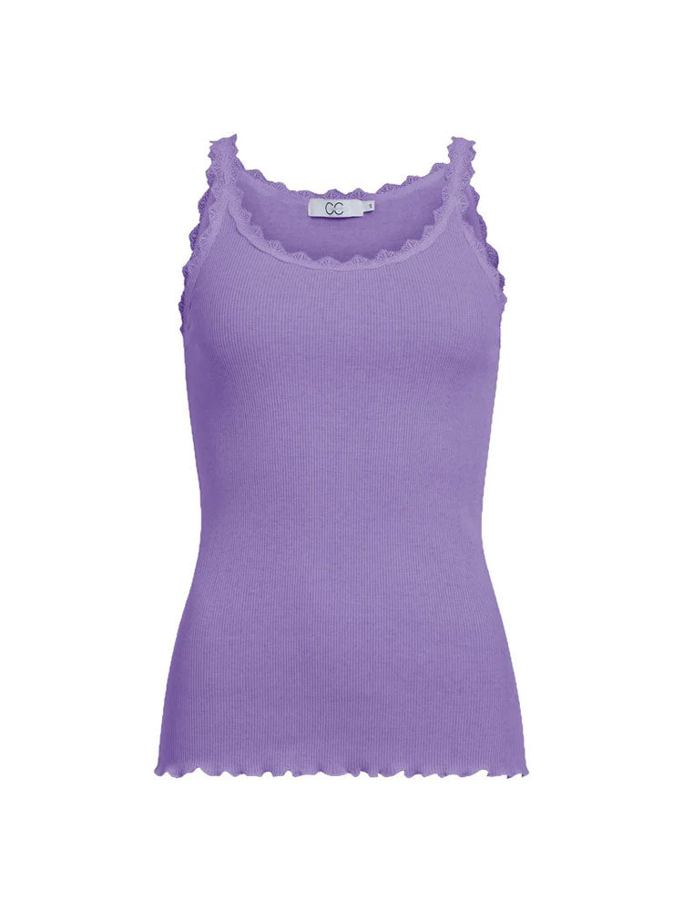 CC Heart Poppy Silk Lace Camisole Purple