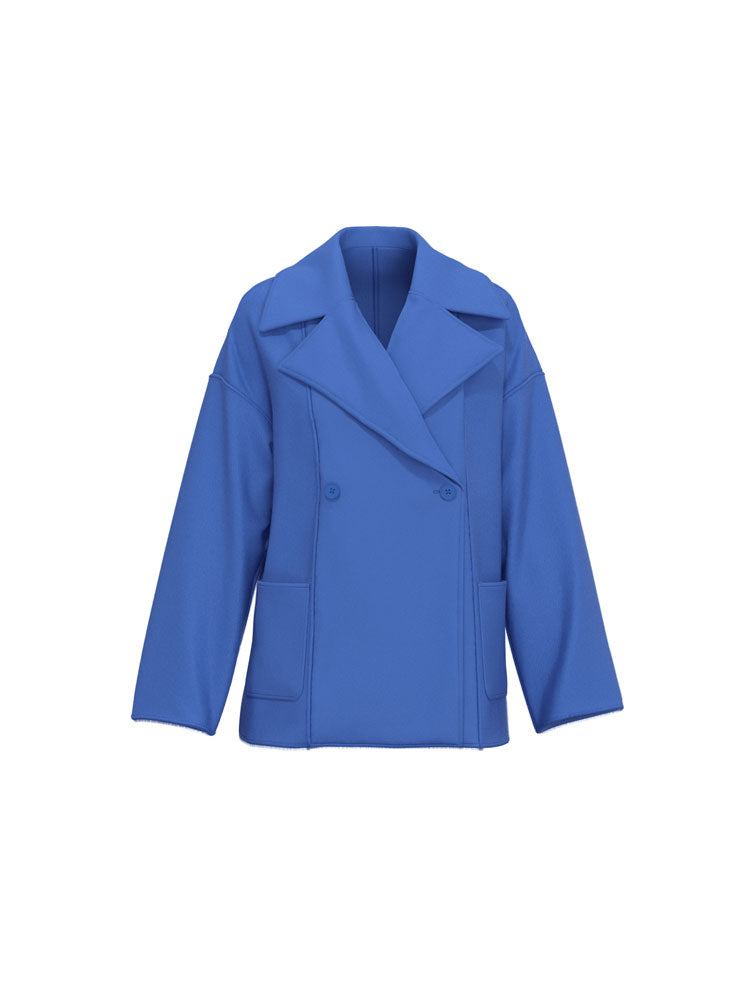 Emme Marella Ciclope Short Coat Blue