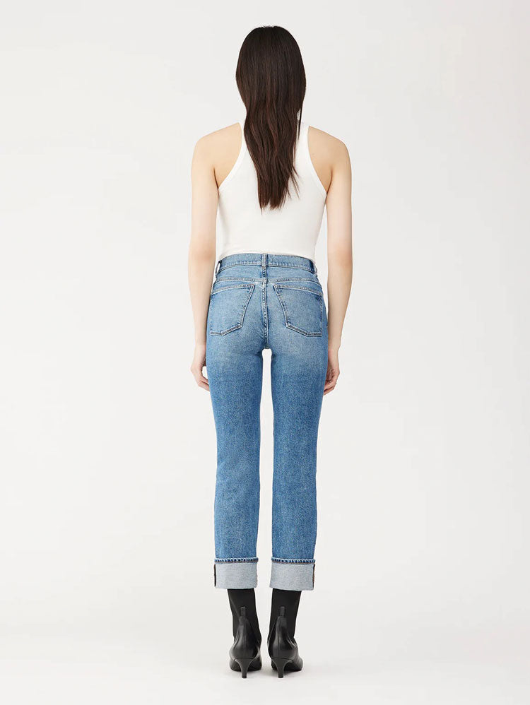 DL1961 Patti Straight Jeans in Oasis Cuffed
