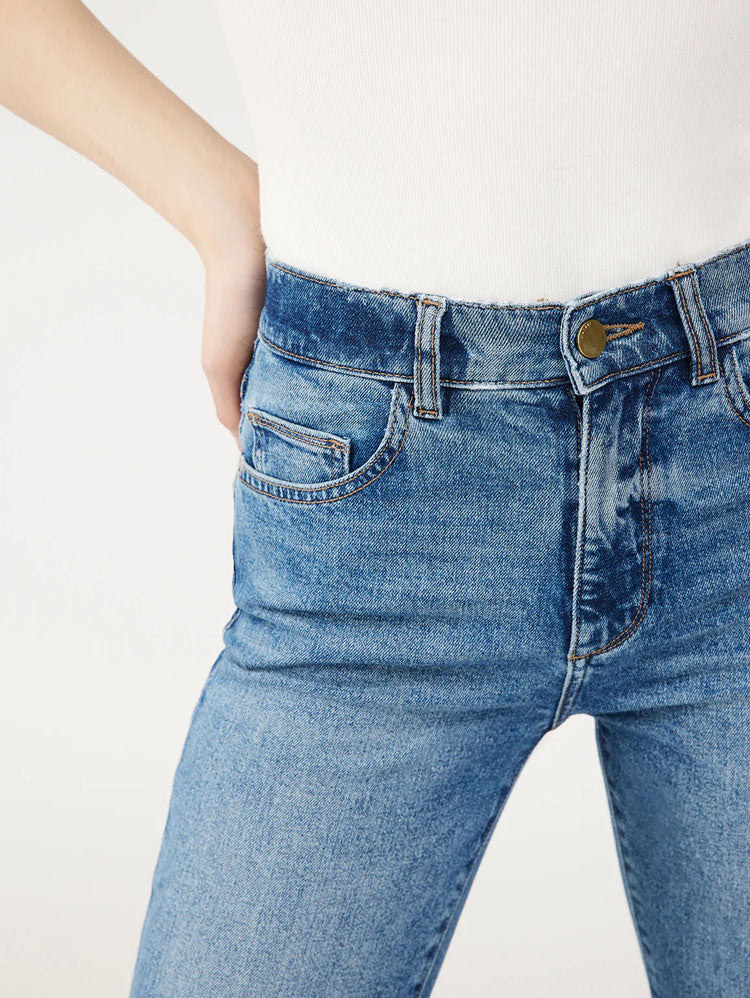 DL1961 Patti Straight Jeans in Oasis Cuffed