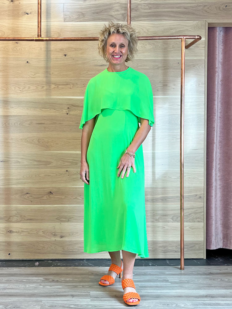 Vilagallo Gracie Dress Neon Green